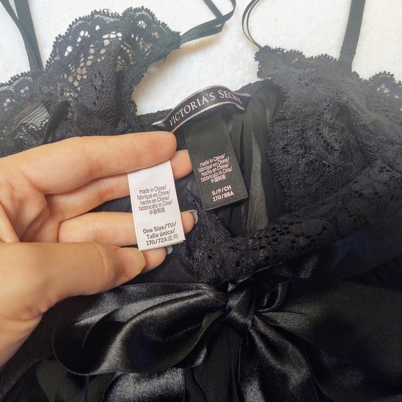 Victoria's Secret Pleated Bow Flyaway lace babydoll lingerie - Picture 5 of 5